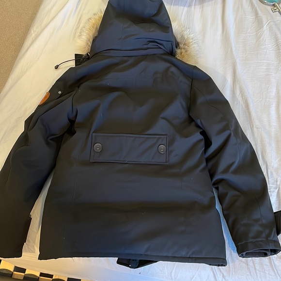 Sicily winter down coat with beautiful genuine fur trim hood - Picture 7 of 10